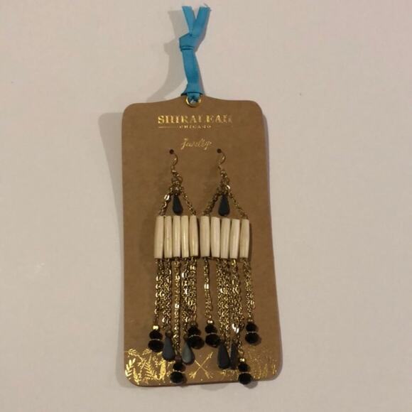 Shiraleah Chicago jewelry - Anthropologie - Janelle drop earrings in ivory NEW - Picture 1 of 6